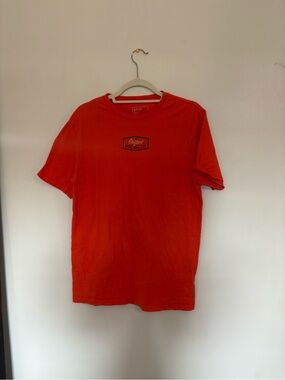 Fox Men's Bright Orange Racing Logo Short Sleeve Tee
